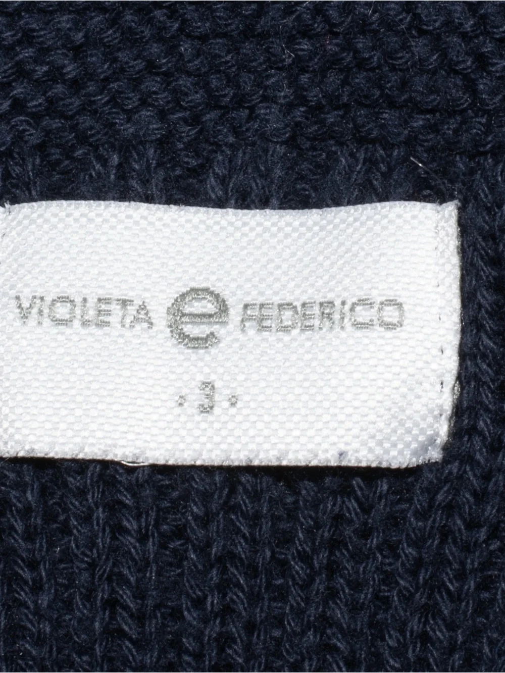 Violeta E Federico Knit Dress w/ collar